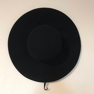 NWT 100% Wool Black Floppy Hat